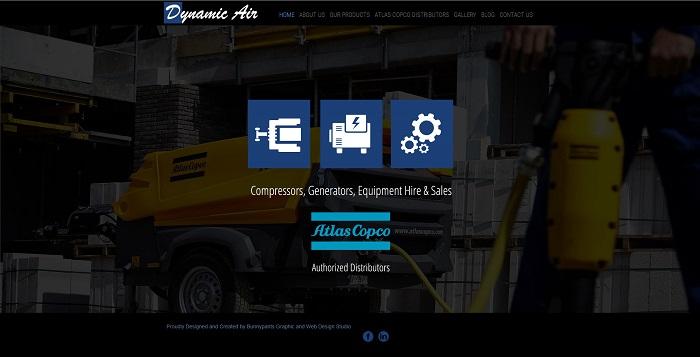  air compressor website design