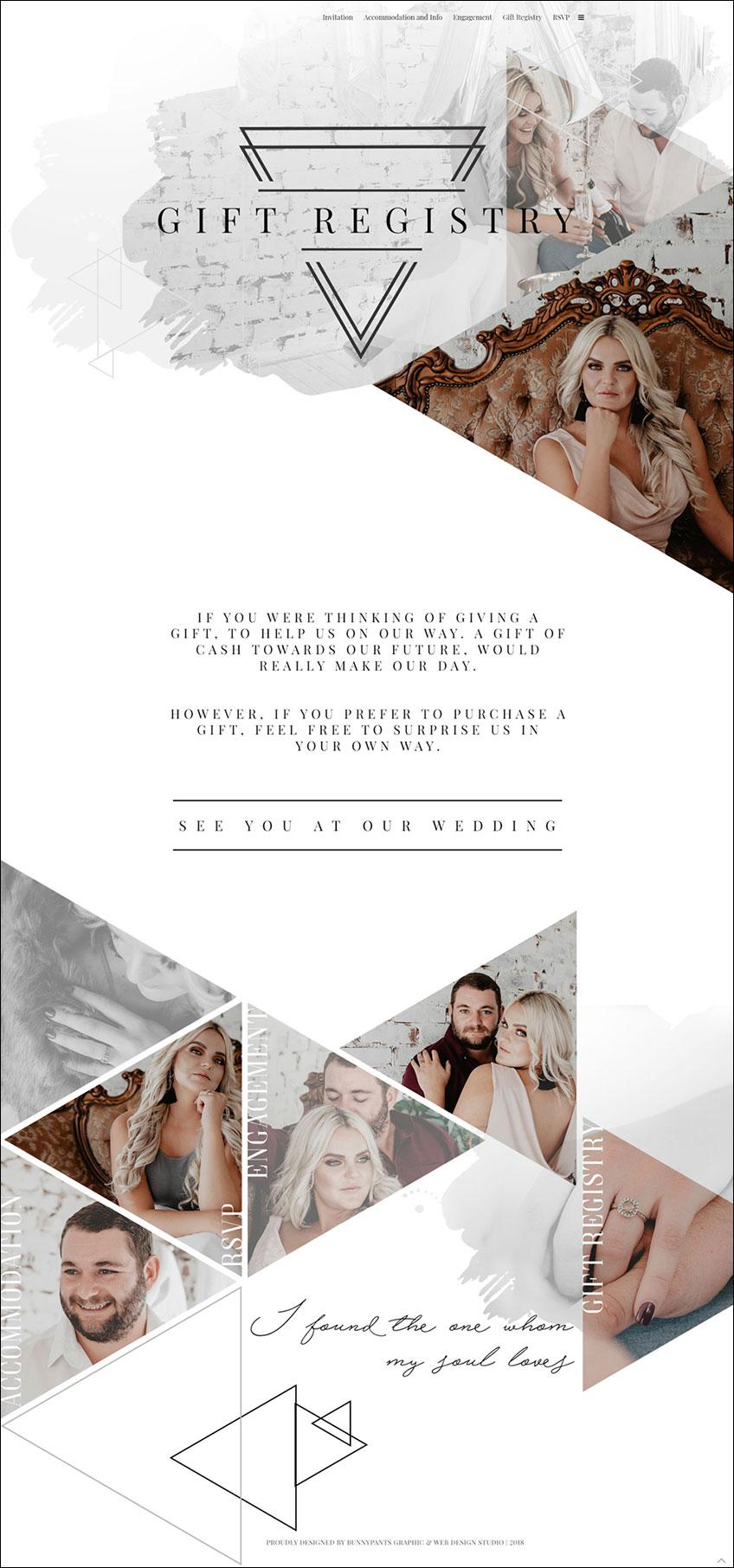 paul en zane website gift registry