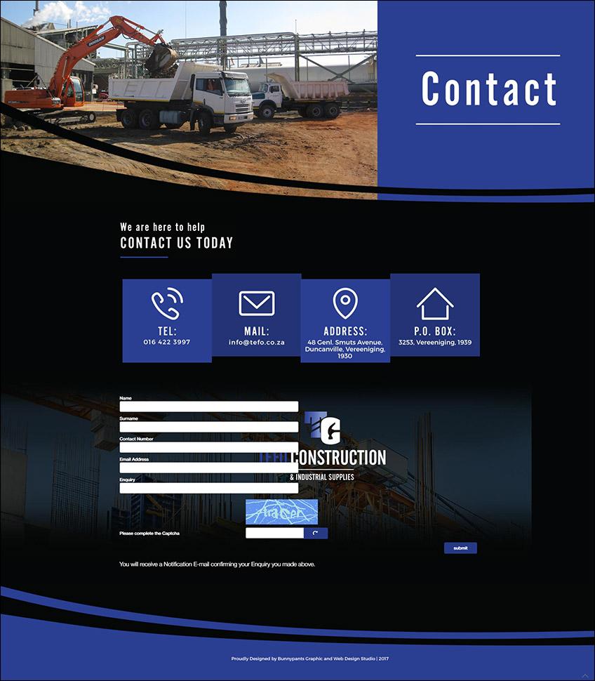 images portfolio tefo construction tefo construction web design contact