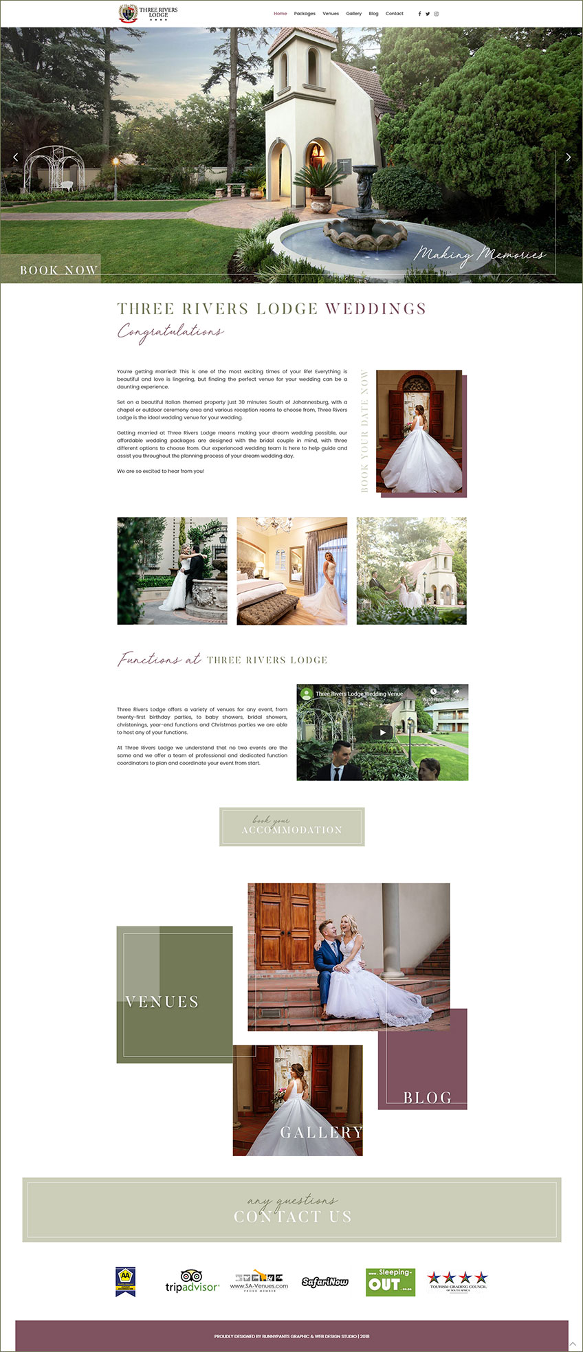 Three Rivers Weddings - Website Design Three Rivers