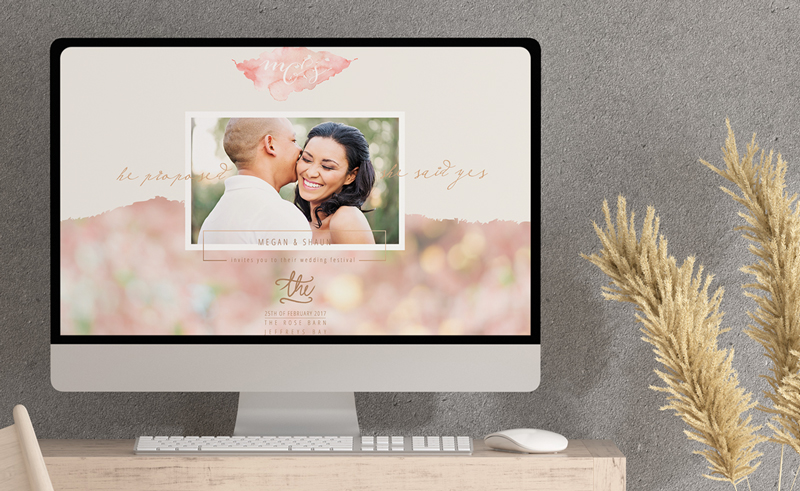custom wedding invite website